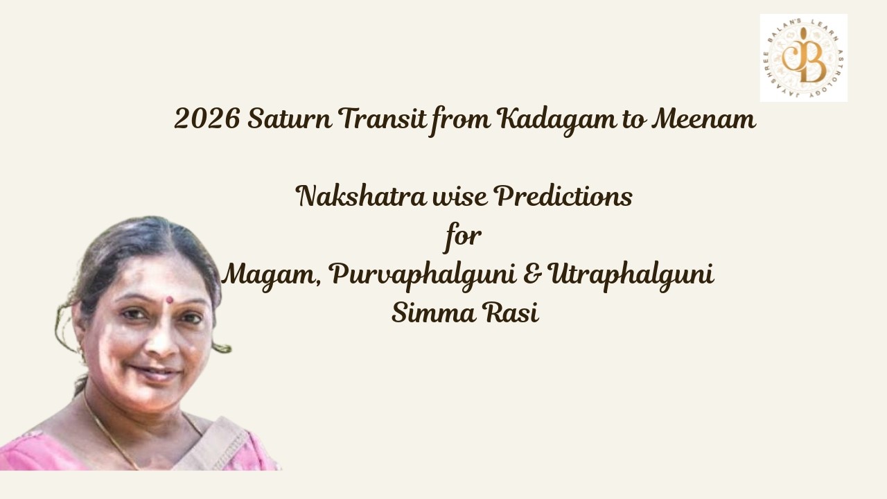 2026 Saturn Transit Nakshatra wise Predictions for Kanni Rasi/Lagnam #astrojayashreebalan #saturn