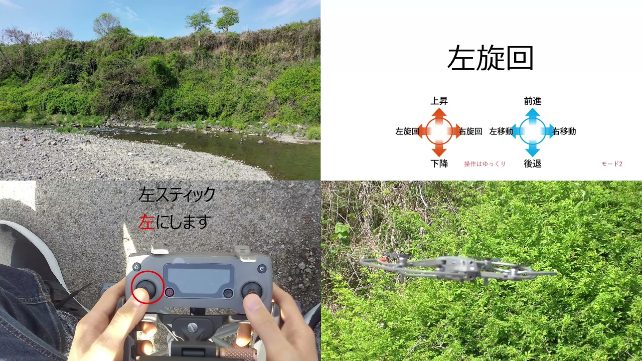 ＜高校生操縦　初心者でもわかる＞　ドローン操縦(操作)方法【モード2編】