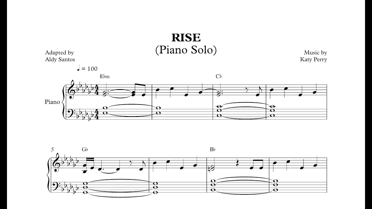 Rise - Katy Perry (Piano Cover) by Aldy Santos