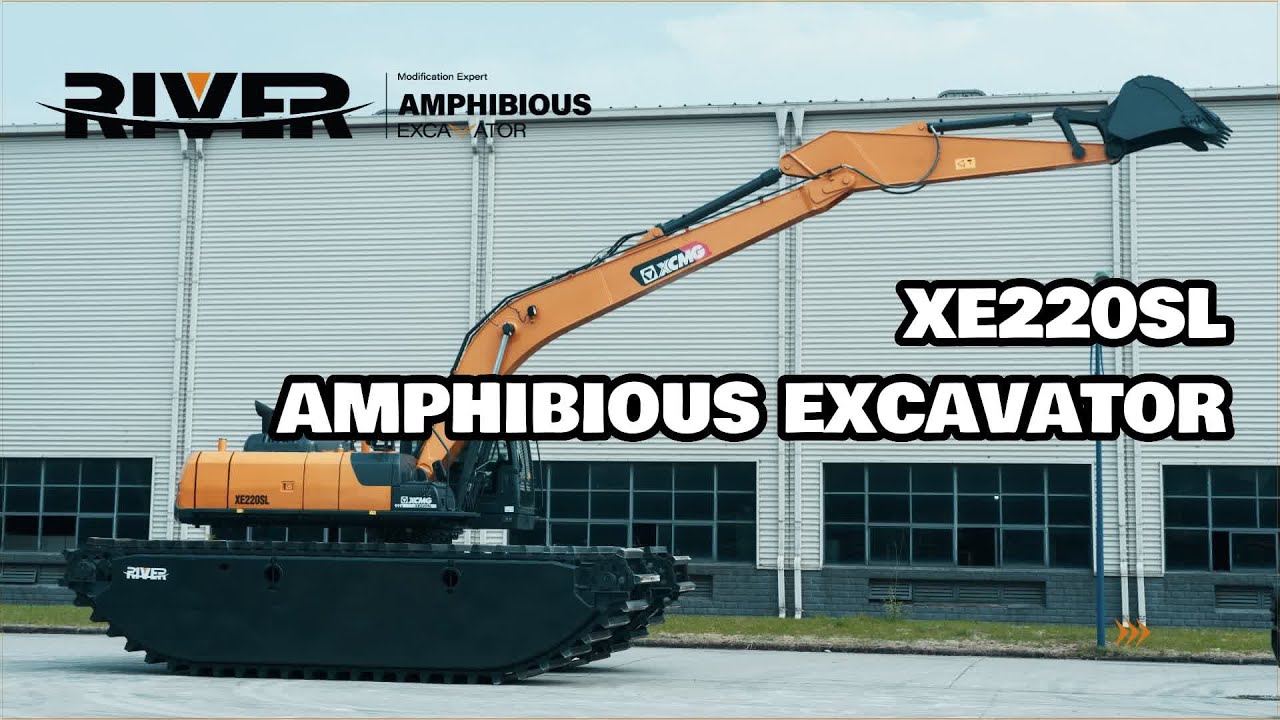 XE220SL AMPHIBIOUS EXCAVATOR, SPECIALLY TAILORED FOR MARSH/SWAMP OPERATING CONDITIONS