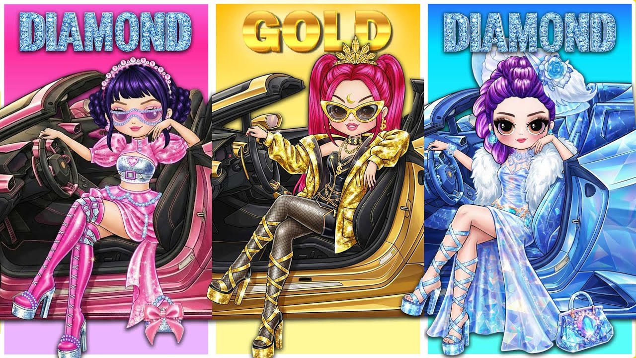 K-Pop Demon Slayer: HUNTRIX Glow Up Silver, Gold & Diamond Fashion