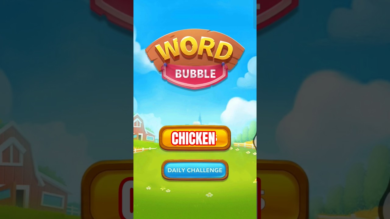 Word Bubble Game 3D | Daily Challenge (CHICKEN) 