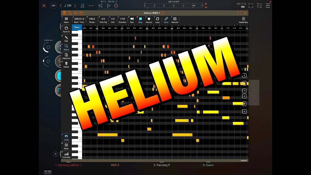 Helium Midi Sequencer - On SALE for a Limited Time at £7.99 - Demo for the iPad