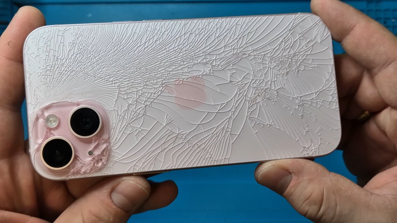 🔧iPhone 15 Pro  Back glass replacement 4K video 📱😎 @Jerry Mobile