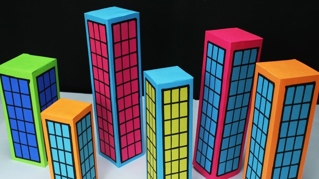 Paper Building & City making for school project work- Easy Craft