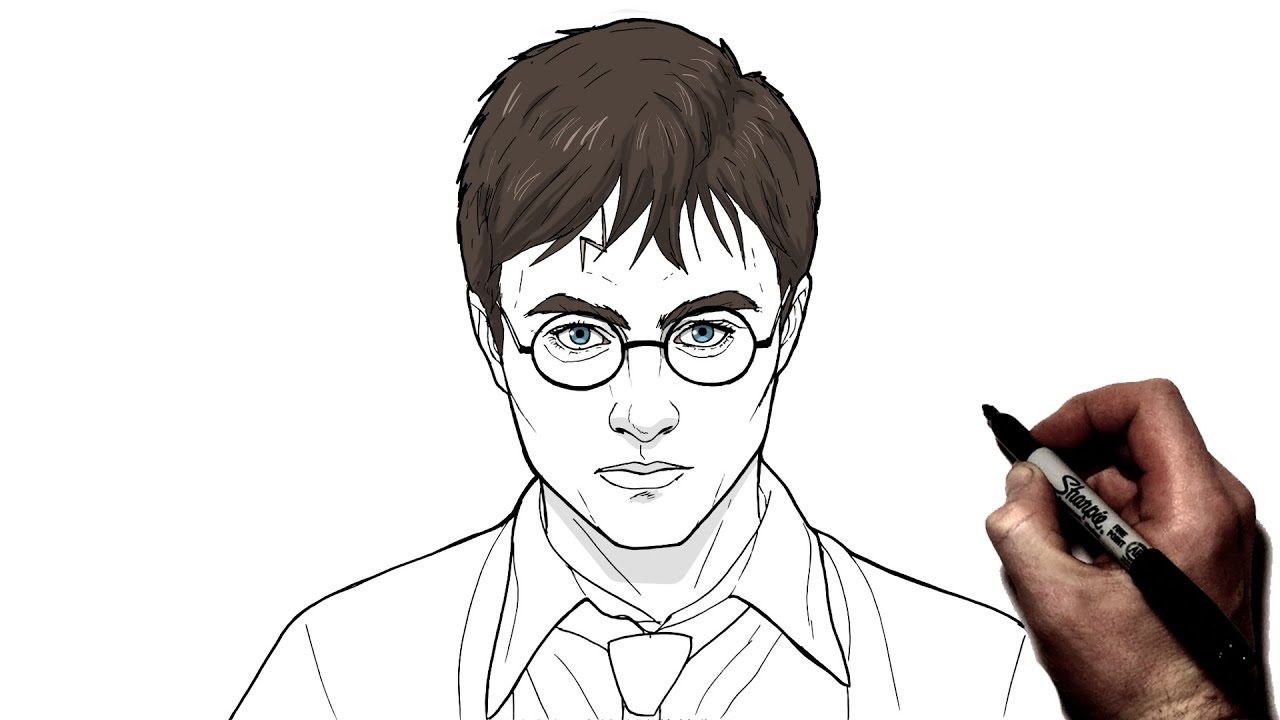 Как нарисовать Гарри Поттера | Шаг за шагом | Гарри Поттер
