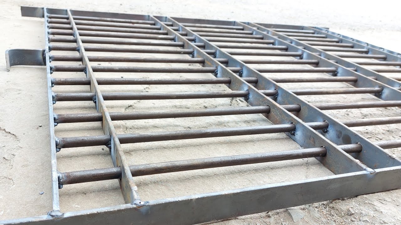 Round Bar Grill Making With Flat Bar || Grill Design {{ Second method }}