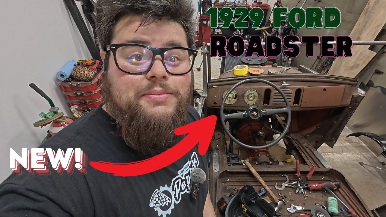 Vintage car project:  1937 ford dash install and door fitment in 1929 Ford Roadster