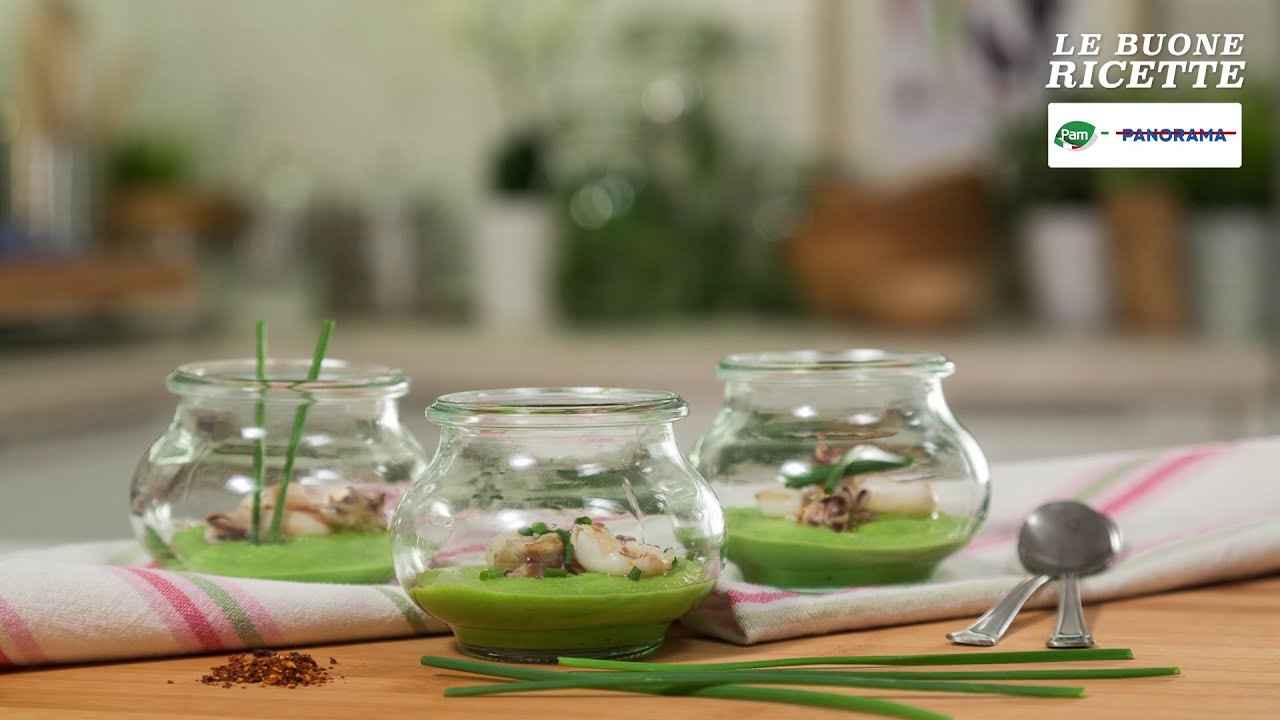 Bicchierini con mousse di piselli e seppioline piccanti - LE BUONE RICETTE DI PAM E PANORAMA