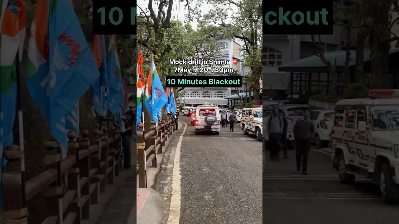 Mock drill in Shimla 🚨||10 minutes Blackout|| #mockdrill @mahasuvalley