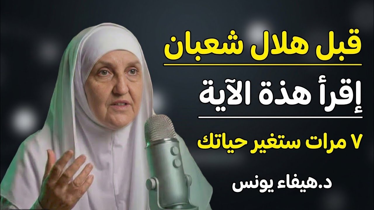 إقرأ هذة الآية 7 مرات قبل هلال شعبان،، ستتغير حياتك ومستقبلك ، مقطع روووووعة | د.هيفاء يونس