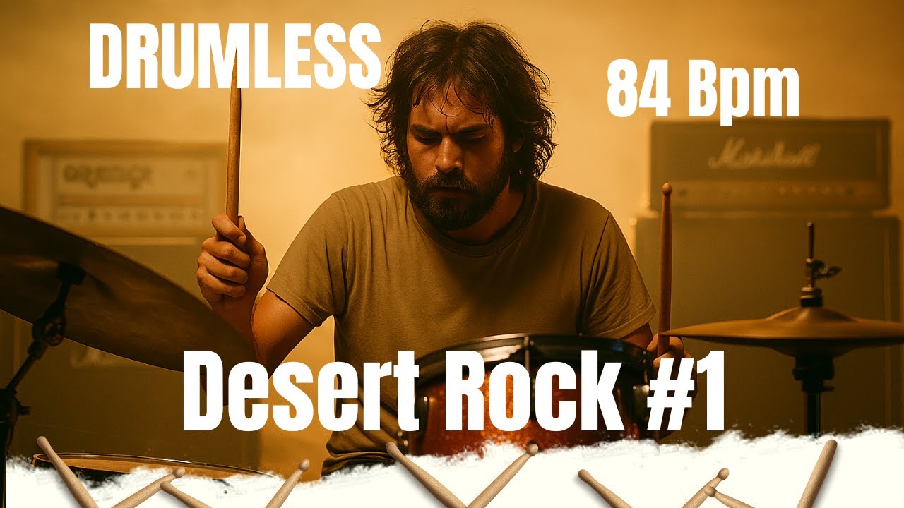 Drumless Track – 🌵 1990s American Desert Rock | 84 BPM | Heavy Grooving Play-Along