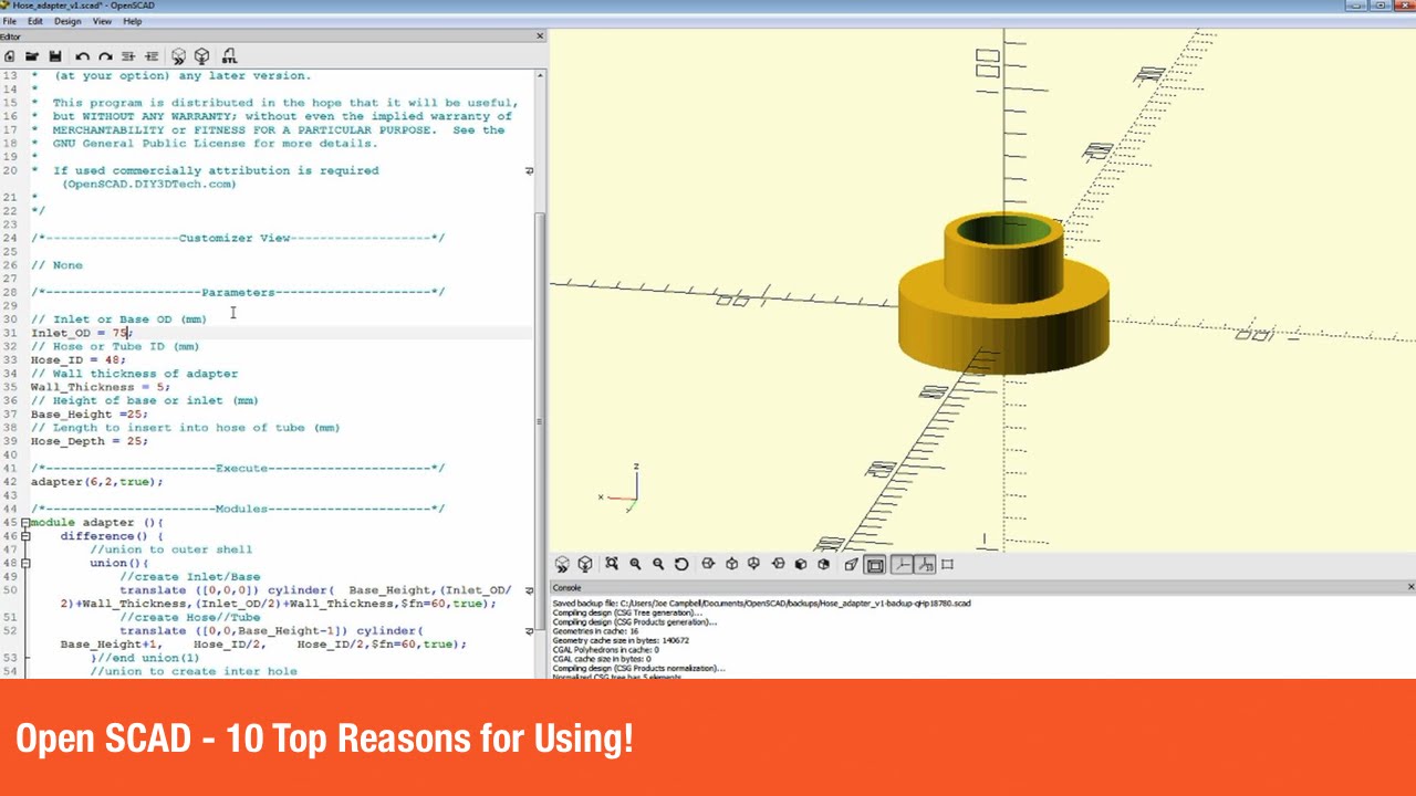 Open SCAD  - 10 Top Reasons for Using!