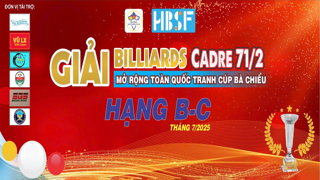 QUỐC KHÁNH VS NGUYỄN HOÀNG - GIẢI CADRE 71/2 SERIE B&C  TRANH CUP CLB BÀ CHIỂU