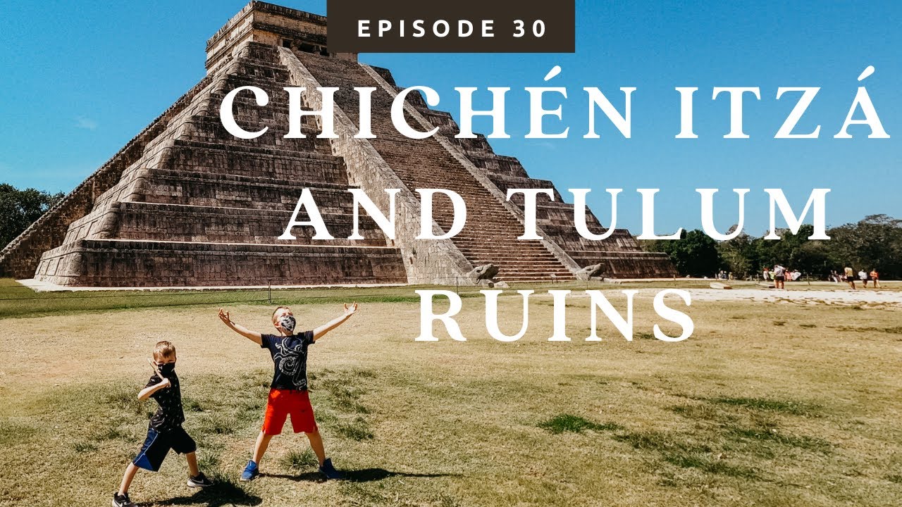 Counting Iguanas at Chichen Itza and Tulum ruins in Mexico