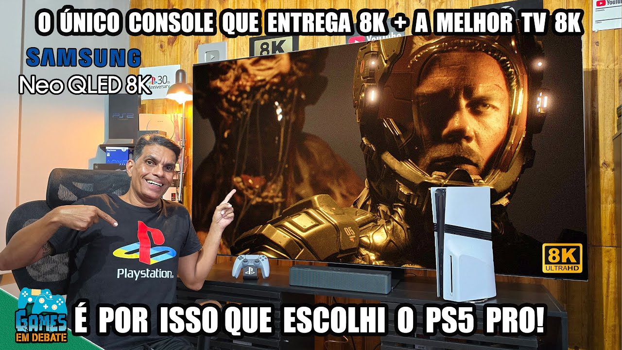PS5 PRO EM 8K O VERDADEIRO PODER ESTÁ AQUI SAMSUNG QN800D