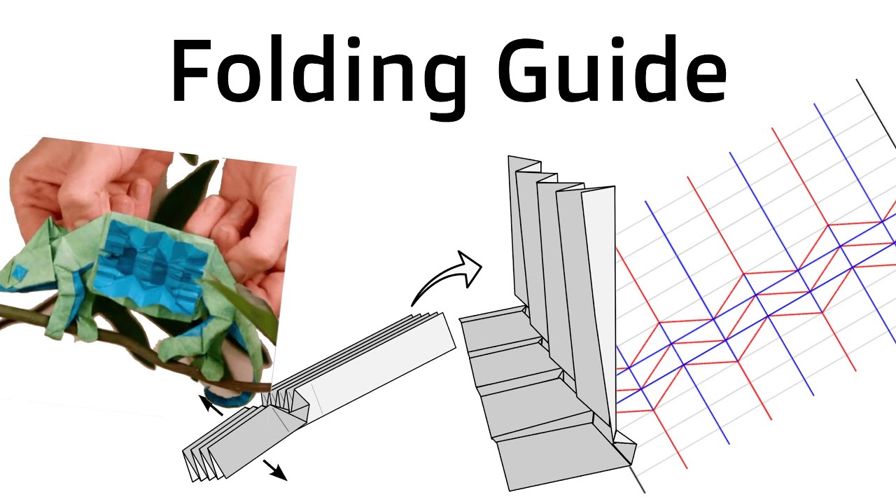 Spring joint folding guide for action origami