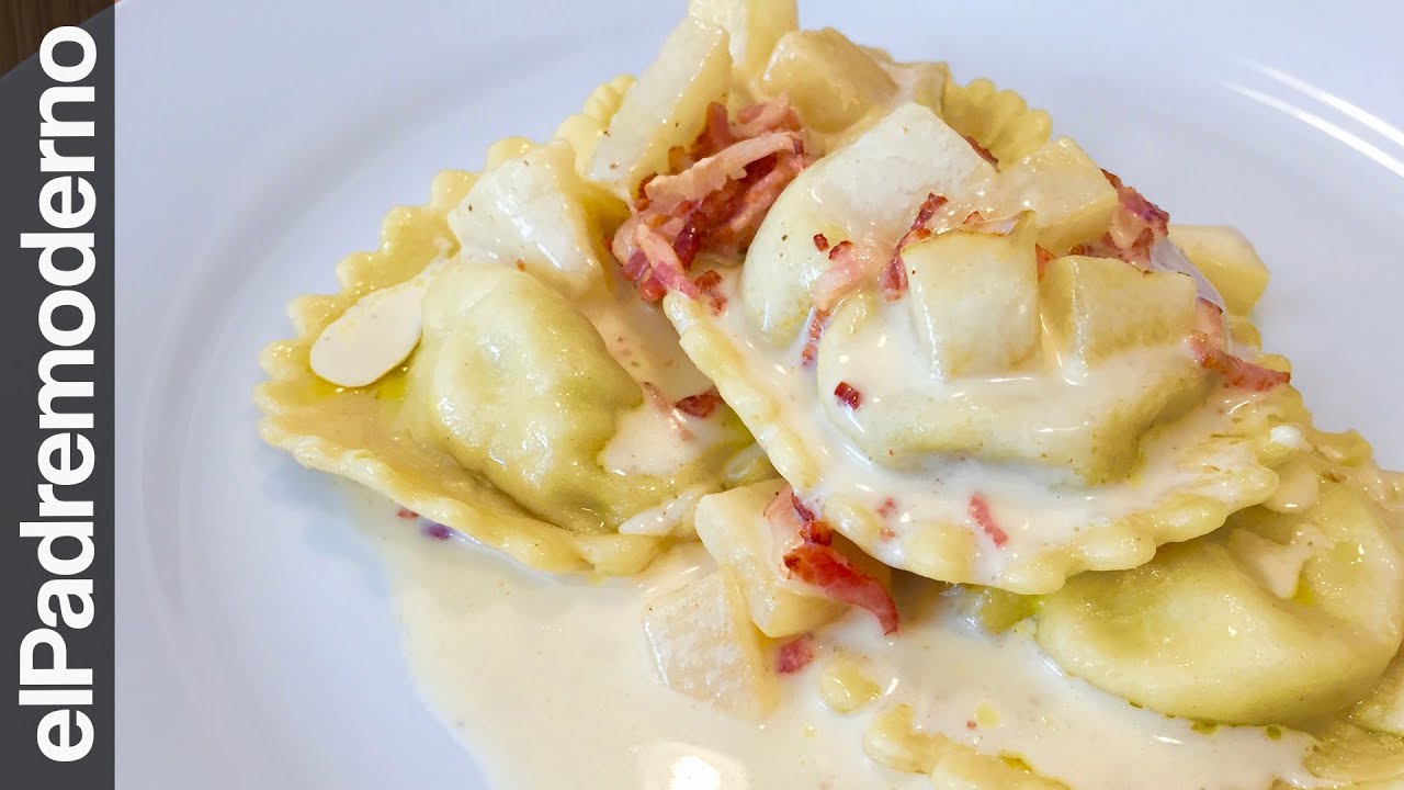 RAVIOLIS Caseros rellenos gorgonzola y pera | Recetas Fáciles