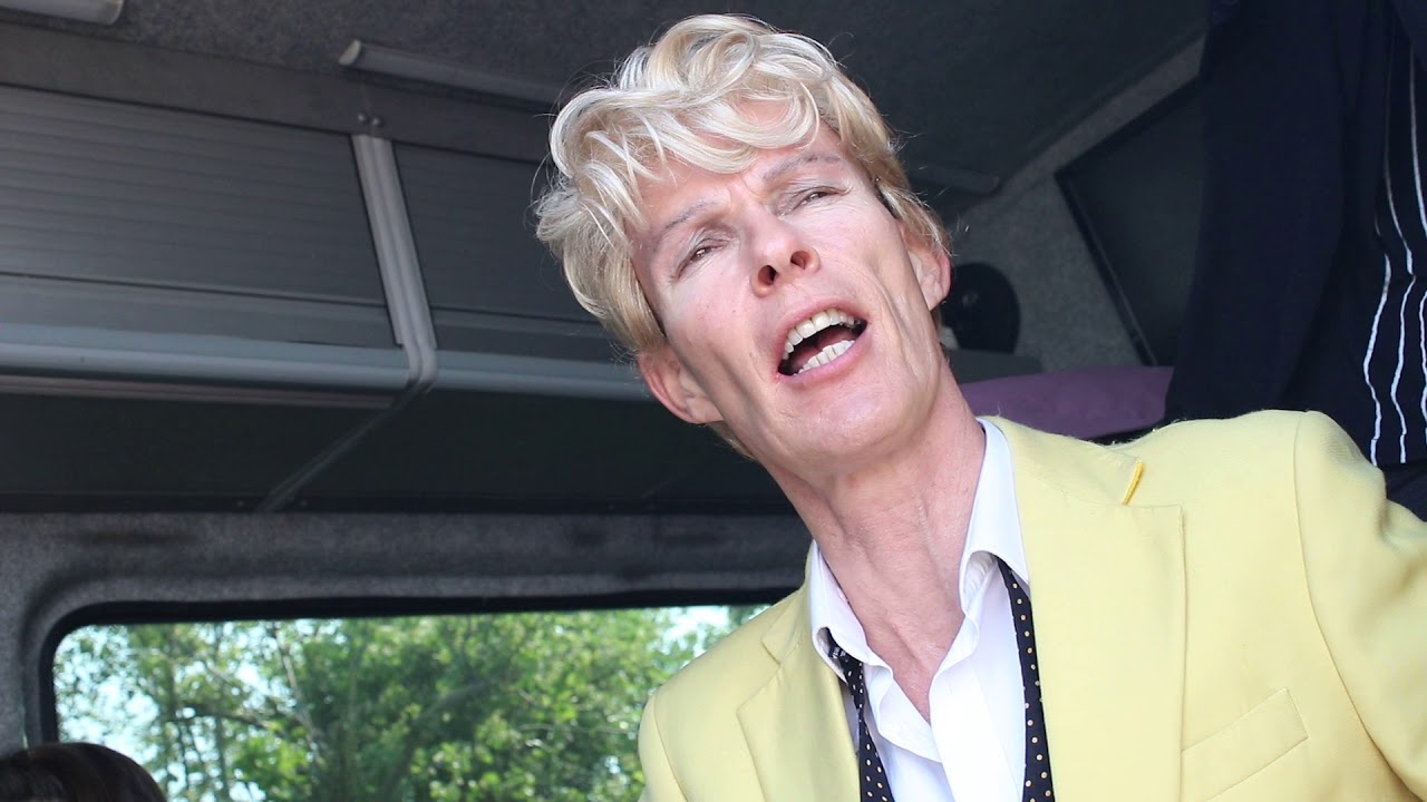 Jas Minhas interviews Absolute Bowie (David Bowie tribute) at Glastonbudget, 26/05/18
