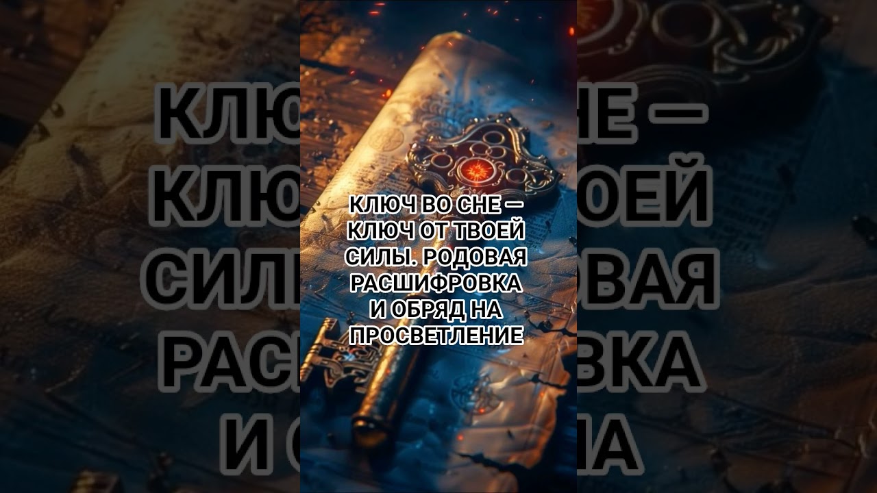🗝 КЛЮЧ ВО СНЕ — ЭТО ШИФР ОТ ВСЕЛЕННОЙ! Расшифровываем👇