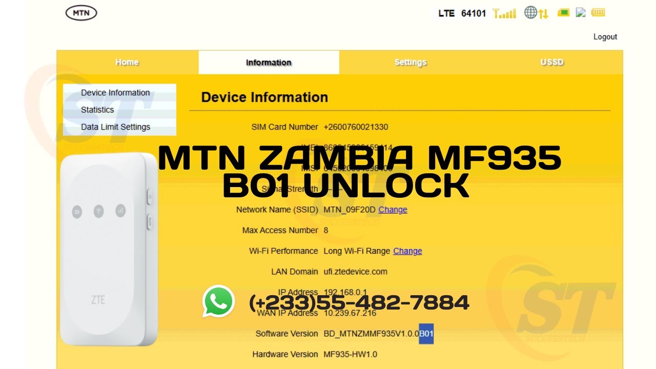 MTN ZAMBIA MF935 B01 UNLOCK DONE 100% BY SUCCESSTECH