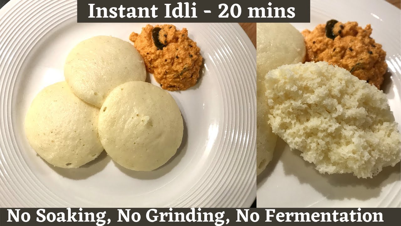 Soft and Fluffy Semolina Idli & Coconut Chutney| Rava Idli | Quick Semolina Breakfast Recipes