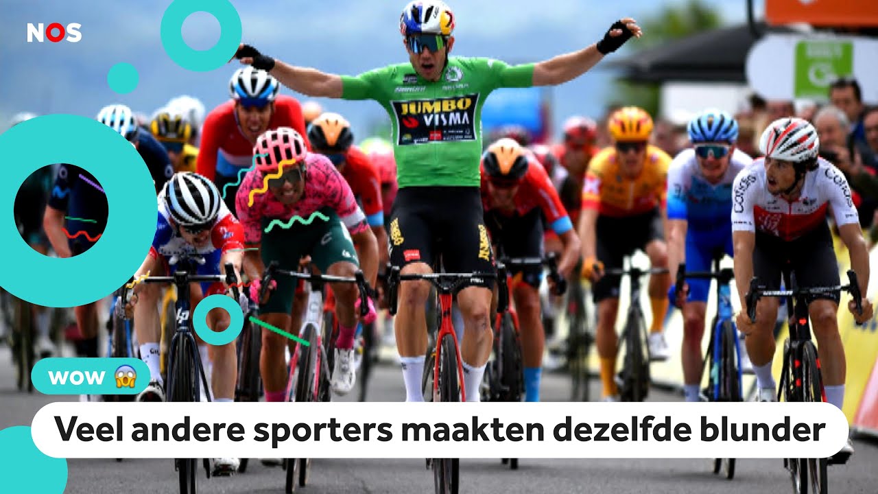 Wielrenner juicht te vroeg en verliest alsnog