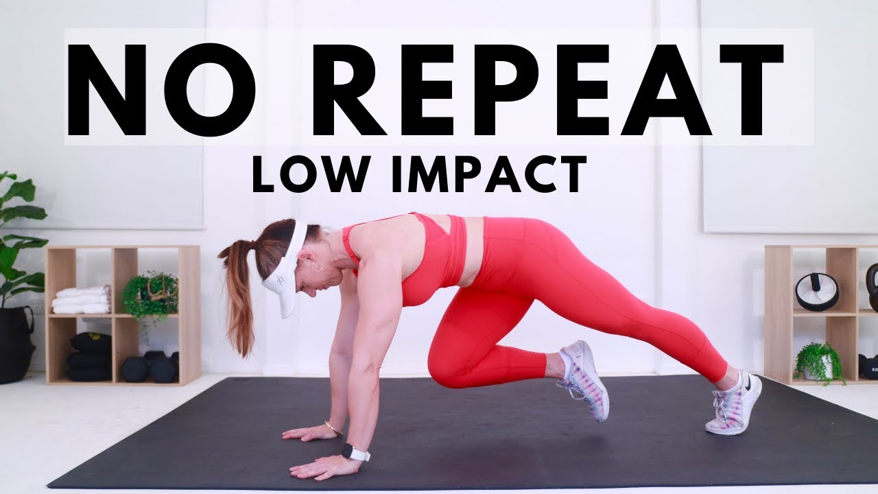 60 MIN LOW IMPACT NO REPEAT - No Jumping Workout with Weights🔥Burn 325 Calories🔥