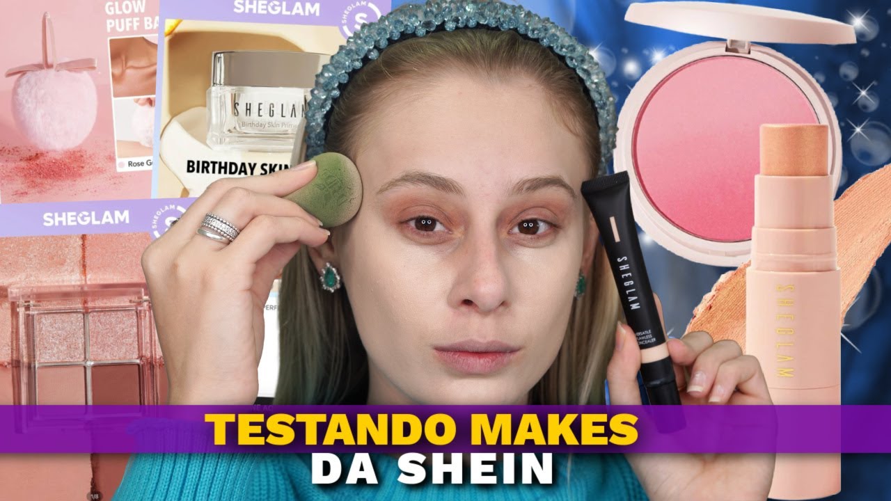 TESTANDO MAQUIAGENS BARATINHAS da SHEIN *SHEGLAM* até 30,00