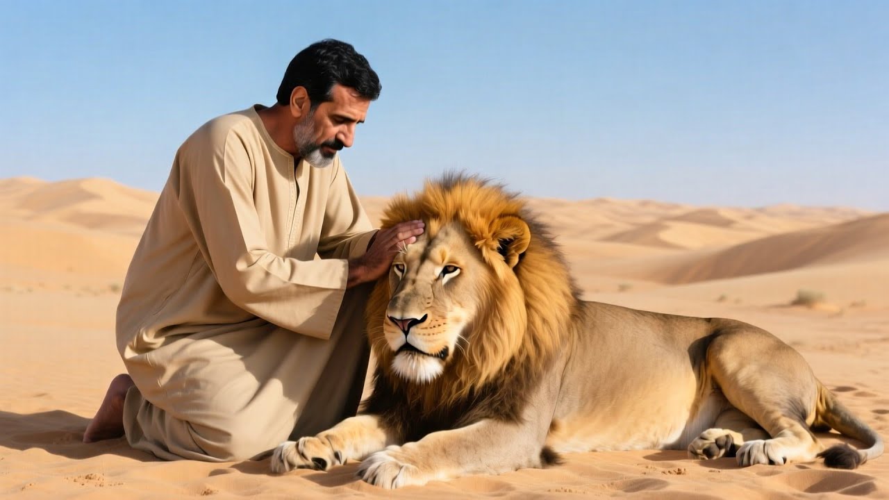 قصة الرجل الفقير والأسد العطشان 