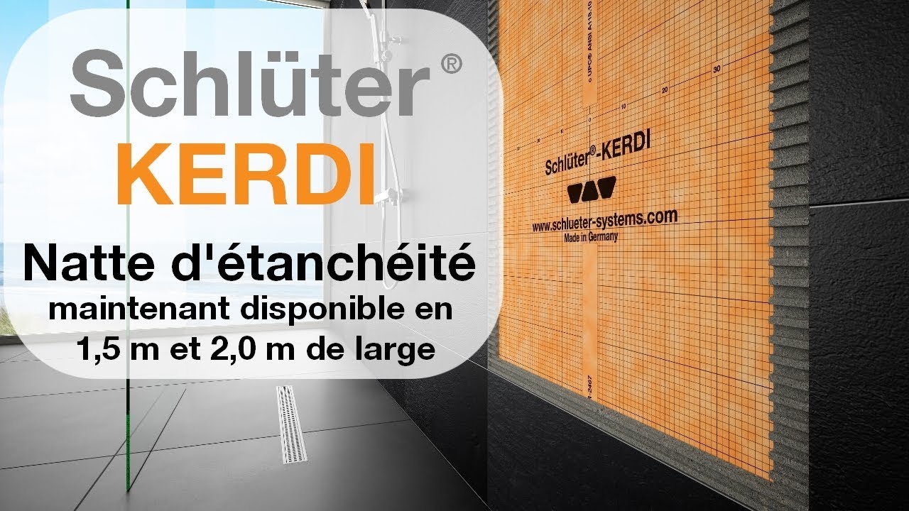 Natte d'étanchéité Schlüter-KERDI en 1,5 m et 2,0 m de large