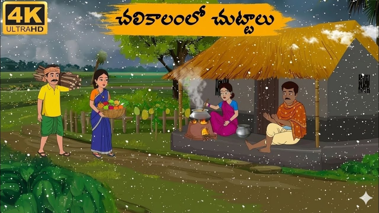 చలి కలంలో చుట్టలు | Telugu moral story | Telugu cartoon story | Telugu stories | Cartoon stories 