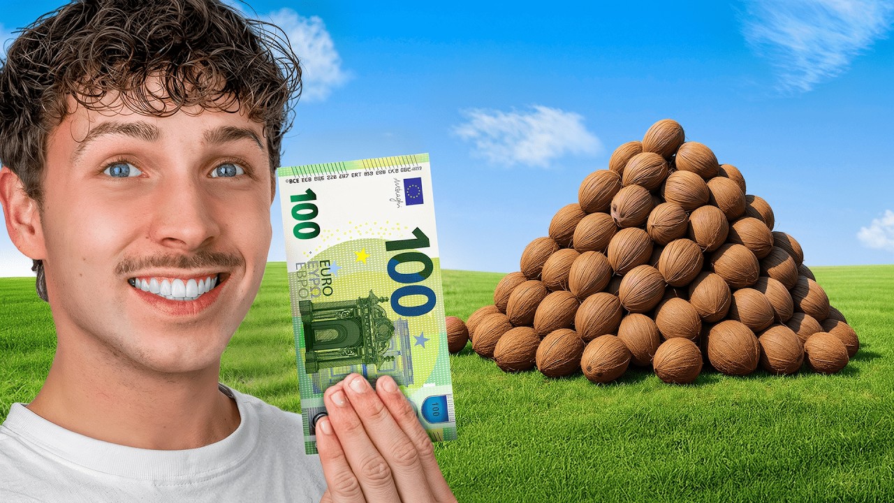 100 Kokosnoten, in 1 Zit €1000