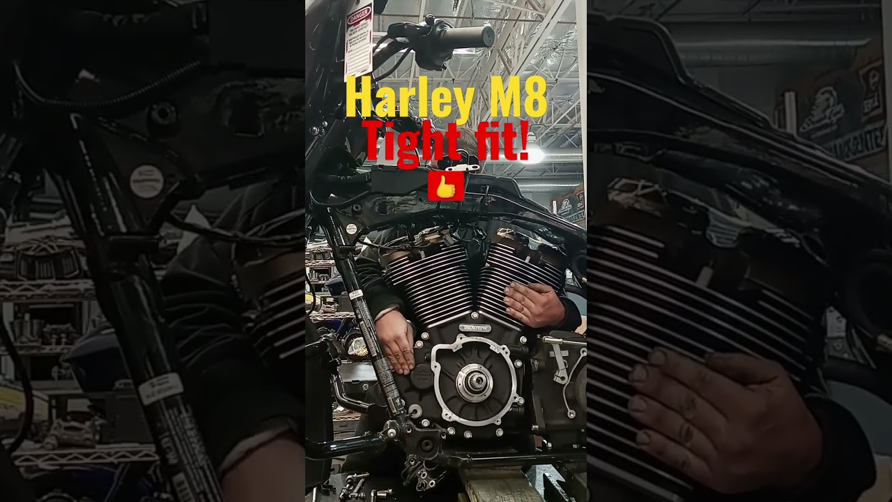 Harley M8 motor install #harleydavidson #heavy