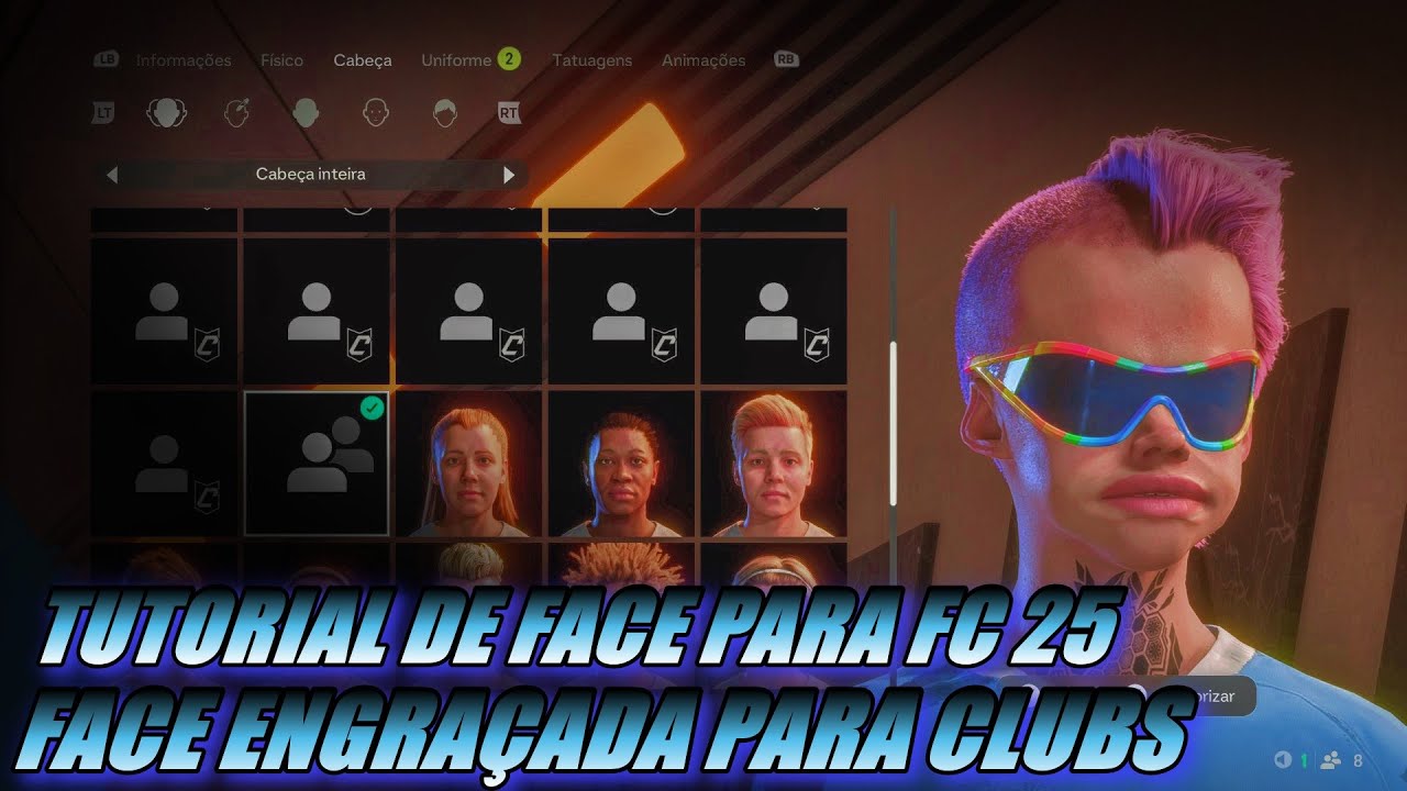 COMO FAZER ROSTOS ENGRA&Ccedil;ADOS NO EA FC 25 PRO CLUBS E MODO CARREIRA