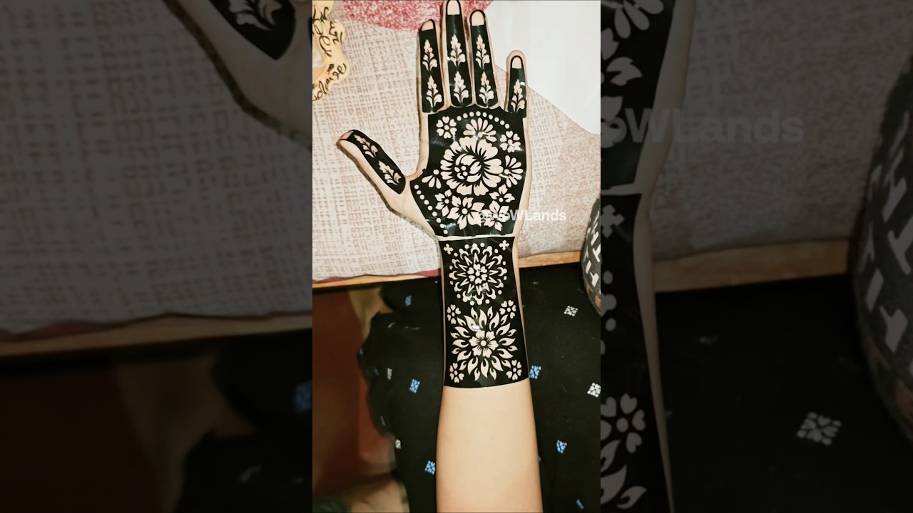 Trying Mehndi Stickers 😍 Eid-Ready Design in Seconds! #mehndistickers #mehndidesign #shorts