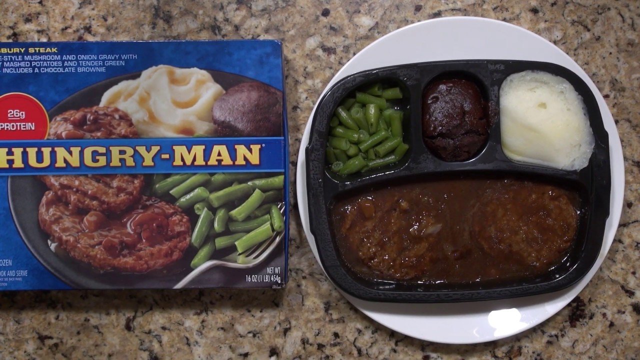 Hungry Man Salisbury Steak frozen food review
