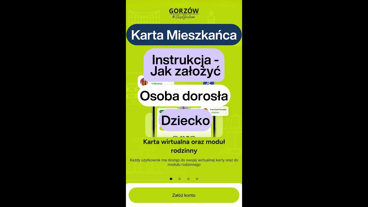 Karta Mieszkańca Gorzów #StądJestem - Instrukcja, Jak założyć dla Osoby dorosłej i Dziecka #gorzów