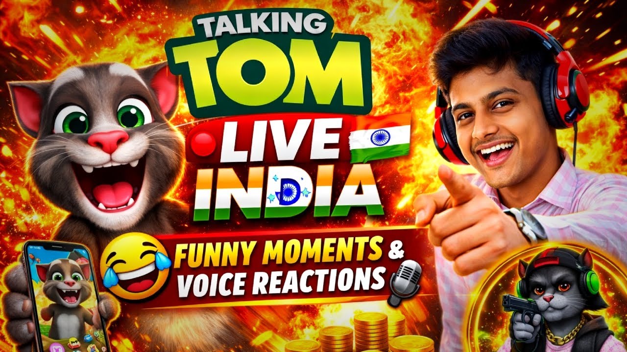 Indian Talking Tom Live 🇮🇳 | Full Comedy & Fun #TalkingTom #TalkingTomLive #TrendingLive