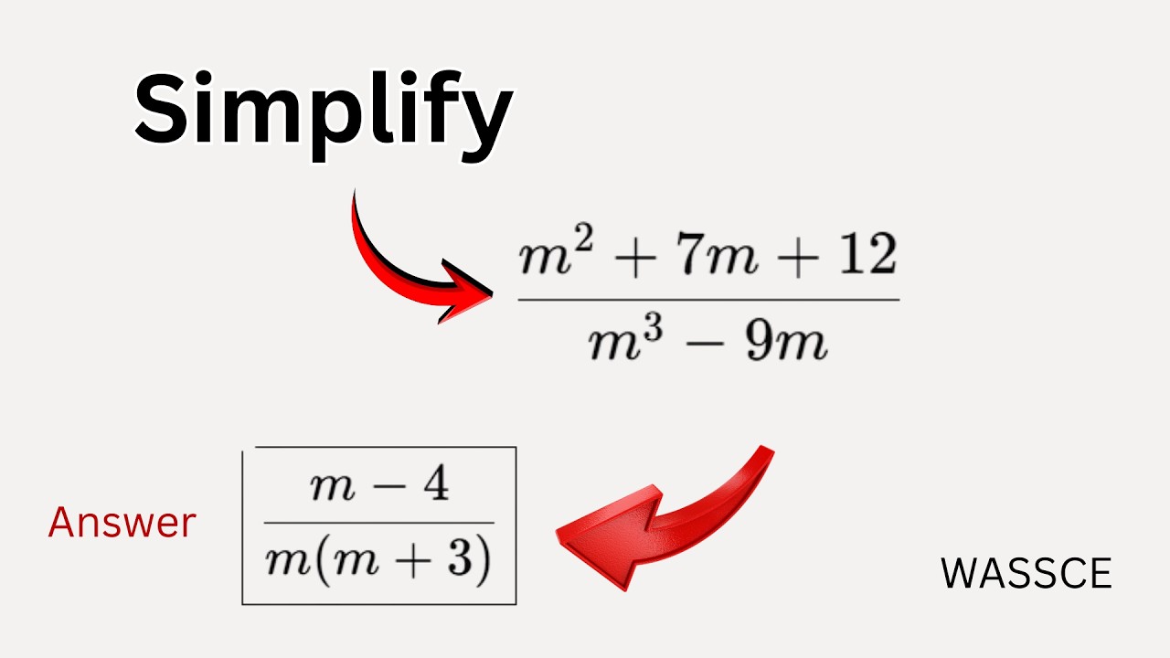 How to Simplify Algebraic Fractions Step-by-Step | Factorization Made Easy