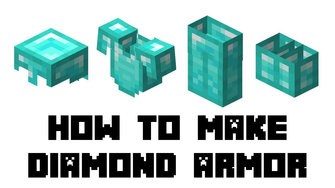 Minecraft: How to Make Diamond Armor(Helmet, Chestplate, Leggings, Boots)