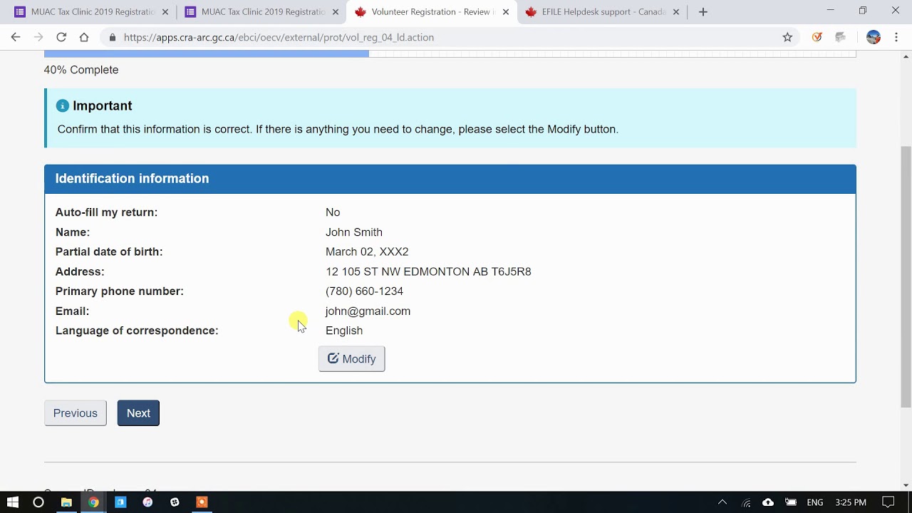 CVITP Volunteer Registration 2019 Tutorial