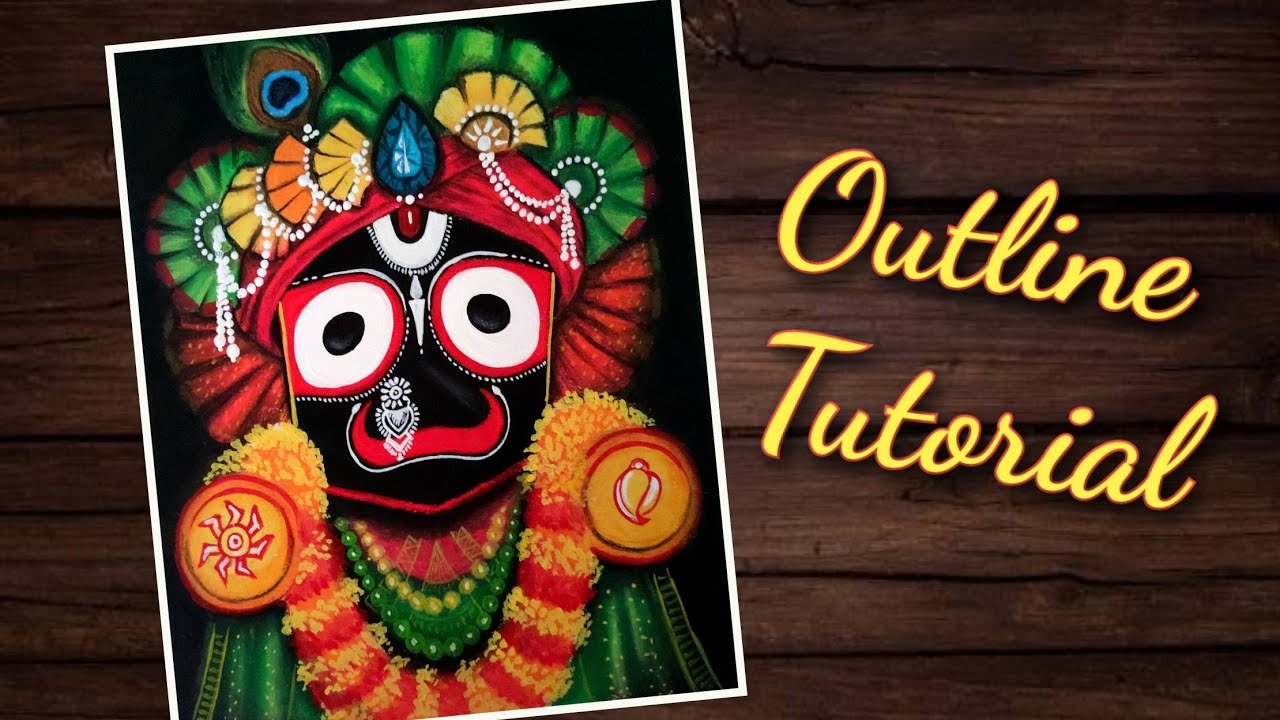 Lord Jagannath Drawing with Oil Pastels | Ratha Yatra Special Drawing