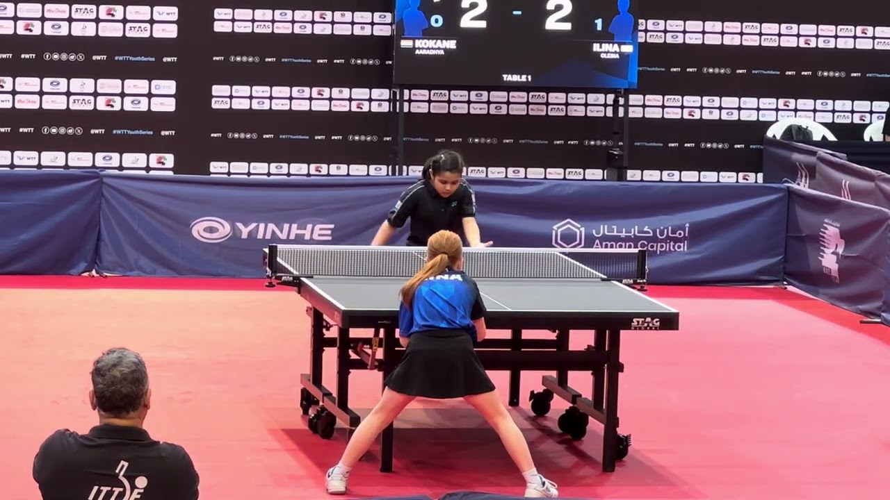 Aaru Vs Olesia Ilina Russia quarters … WTT Youth dubai 2025 U 11G