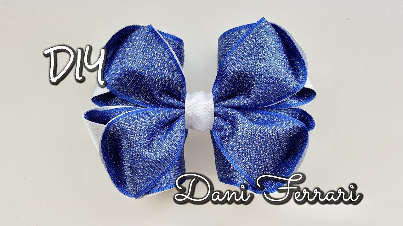 🎀 Como fazer laço de fita 🎀 DIY passo a passo 🎀 Ribbon bow hair - Dani Ferrari.