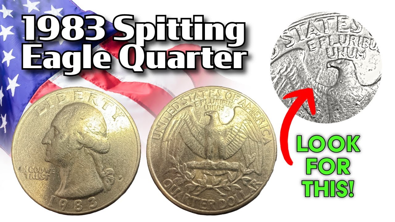 Coins Worth Money - 1983 Washington Quarter Spitting Eagle Error #coinsworthmoney #coincollecting