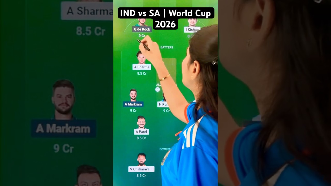 IND vs SA Dream11 Prediction Today Match | World Cup 2026 Match - 43| #INDvsSA #WC2026 #shorts #t20