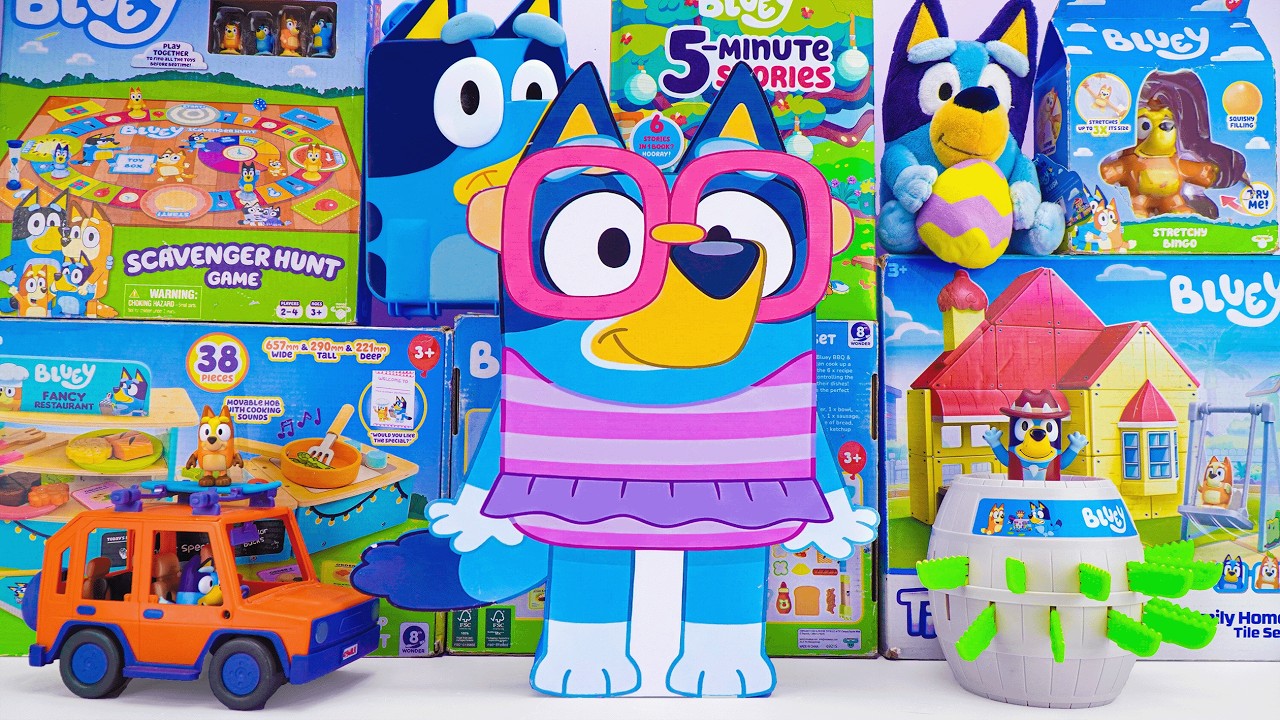 91 Minutes of Satisfying ASMR Unboxing | Adorable Bluey Box & Bluey Heeler 4WD Family Vehicle