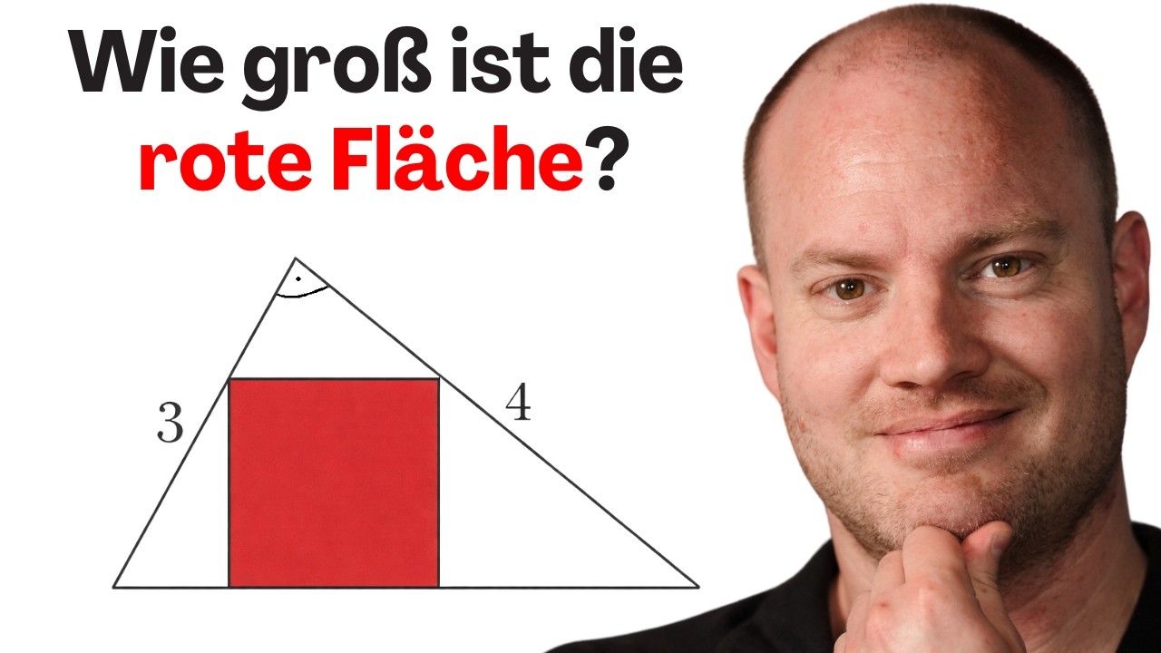 Die rote Fläche kann schnell berechnet werden. Siehst du, wie?