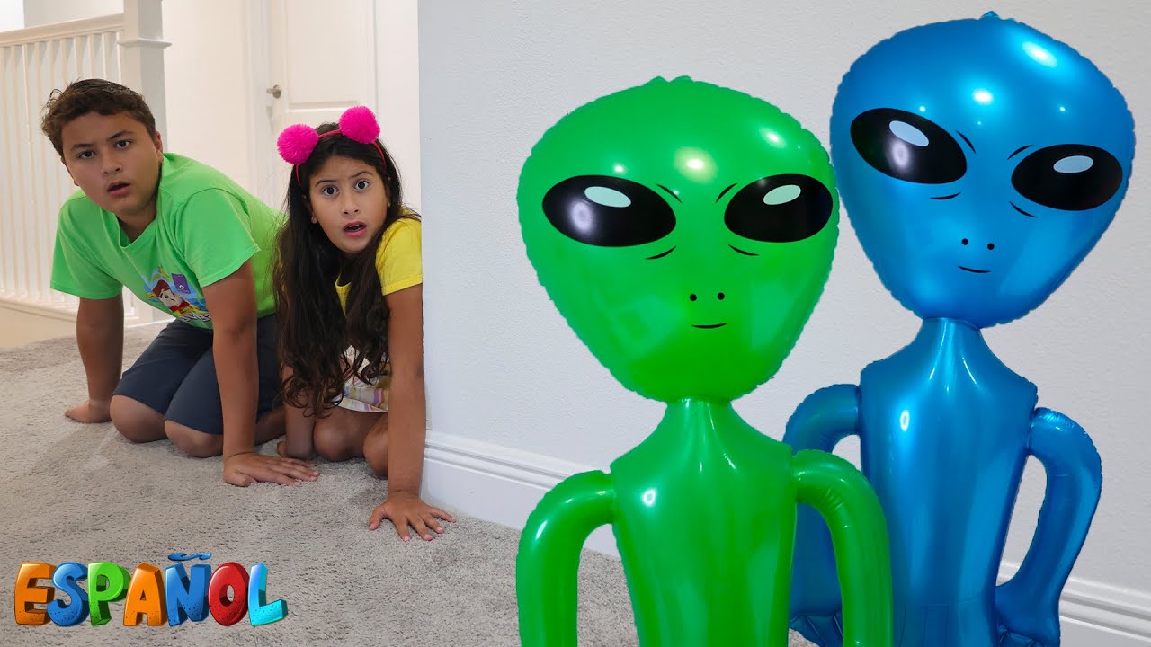 Maria Clara y JP en una divertida historia de alienígenas bebés / Story about green friends